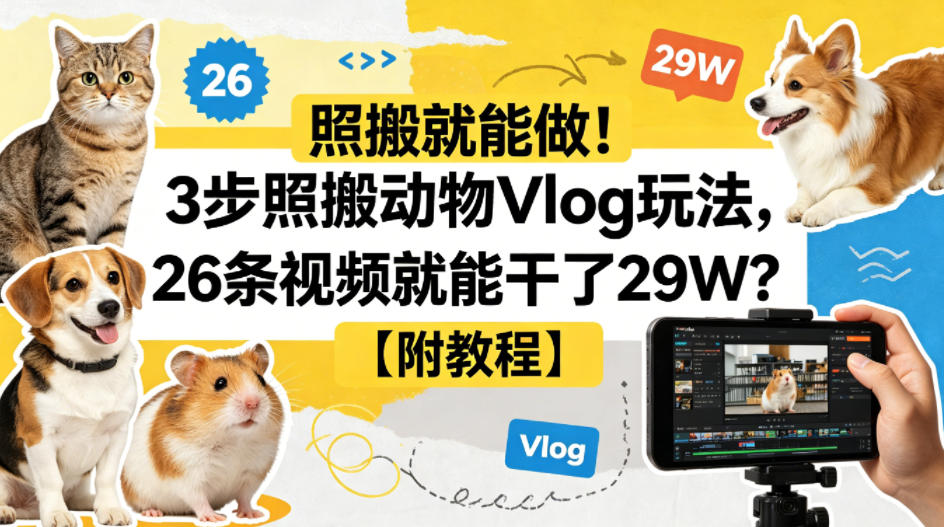 Vlog玩法｜收益可观-网创303-全网优质网创项目教程资源站