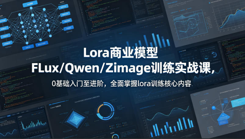 系统性学习Lora商业模型FLux／Qwen／Zimage训练实战课，0基础入门至进阶，全面掌握lora训练核心内容玩法-网创303-全网优质网创项目教程资源站