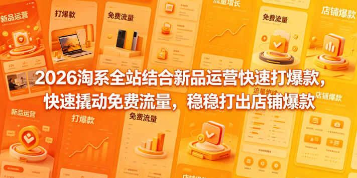 2026淘系全站结合新品运营快速打爆款，快速撬动免费流量，稳稳打出店铺爆款玩法，新手可做 - 网创303-全网优质网创项目教程资源站-网创303-全网优质网创项目教程资源站