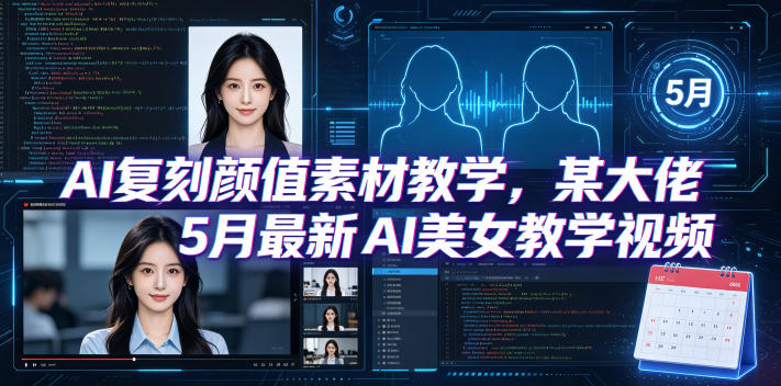 AI复刻颜值素材教学，某大佬5月最新AI美女教学视频，内含4月好物复刻教学玩法，新手可做 - 网创303-全网优质网创项目教程资源站-网创303-全网优质网创项目教程资源站