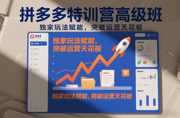 拼多多特训营高阶班，独家玩法赋能，突破运营天花板，新手可做 - 网创303-全网优质网创项目教程资源站-网创303-全网优质网创项目教程资源站