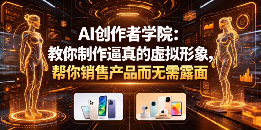 AI创作者学院：教你制作逼真的虚拟形象，帮你销售产品而无需露面【原创双语字幕】玩法，新手可做 - 网创303-全网优质网创项目教程资源站-网创303-全网优质网创项目教程资源站