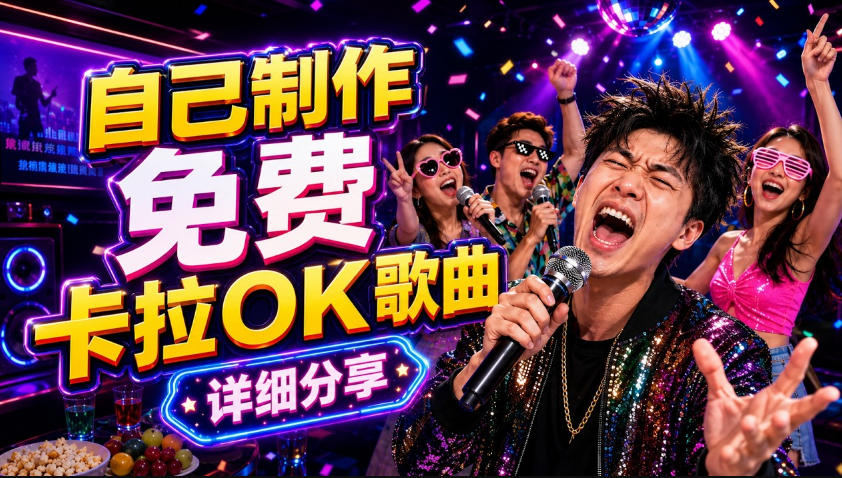 零基础AI制作免费卡拉OK视频教程，从歌曲生成、音轨分离到字幕制作、视频导出，手把手教学 - 网创303-全网优质网创项目教程资源站-网创303-全网优质网创项目教程资源站