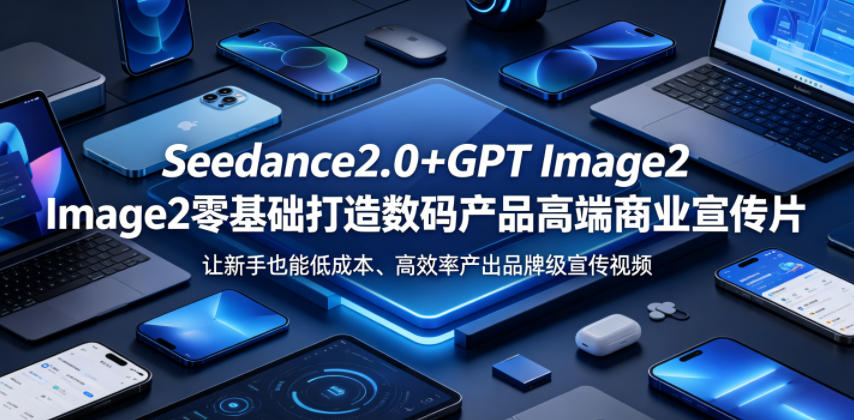 Seedance2.0+GPT Image2零基础打造数码产品高端商业宣传片，让新手也能低成本、高效率产出品牌级宣传视频玩法 - 网创303-全网优质网创项目教程资源站-网创303-全网优质网创项目教程资源站